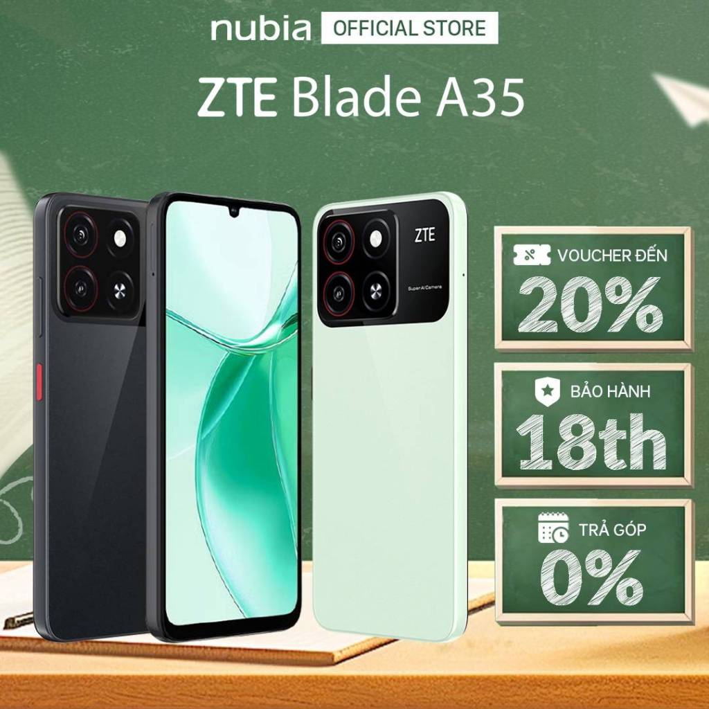 Điện thoại ZTE Blade A35 8(4+4)GB/64GB - Hàng chính hãng