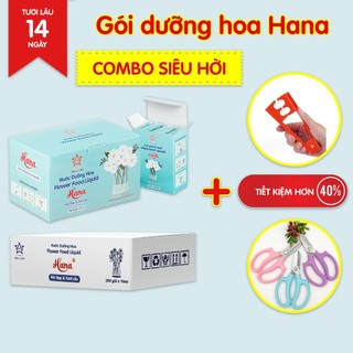   GIÁ TẶNG KÉO  KÌM  COMBO Nước dưỡng hoa tươi lâu Hana 10ml - Giúp hoa nở đẹp đậm màu không thối nước. 