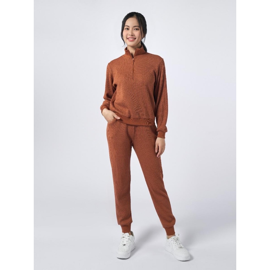 WINNY - Bộ Đồ Mặc Nhà Dài Tay WINNY Áo Dài Tay Quần Dài Chất Liệu Len Tổ Ong Thoáng Mát Mềm Mại Ấm Á