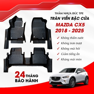  Thảm Lót Sàn Ô Tô TPE Cao Cấp Mazda CX5 2018 - 2025 TRÀN VIỀN BẬC CỬA Thảm Nhựa Đúc Nguyên Khối 