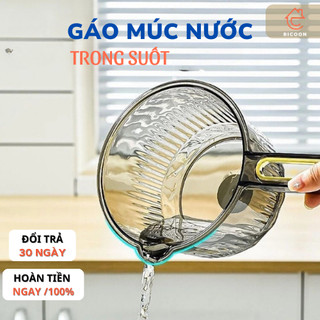 Gáo, Ca Nhựa Múc Nước Trong Suốt Cán Dài, Chất Liệu PP Cao Cấp Với Sức Chứa Lớn Tiện Lợi Bicoon