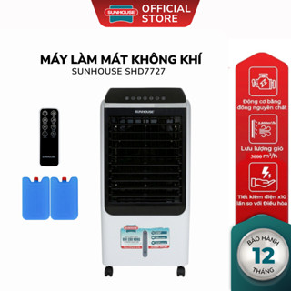 Quạt Điều Hòa Hơi Nước Sunhouse SHD7727 - Máy Làm Mát Không Khí, Có Tính Năng Ion Âm, Bình Chứa 40L