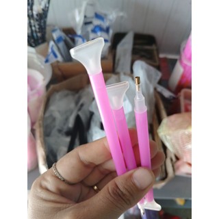 combo 3 bút đính đá 2 đầu 6 viên, bút đính DIY, bút làm tranh đá