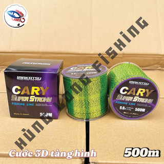 Cước Câu Cá Imakatsu Cary 500m 3D Tàng Hình Cao Cấp, Chuyên Làm Trục Câu Cá