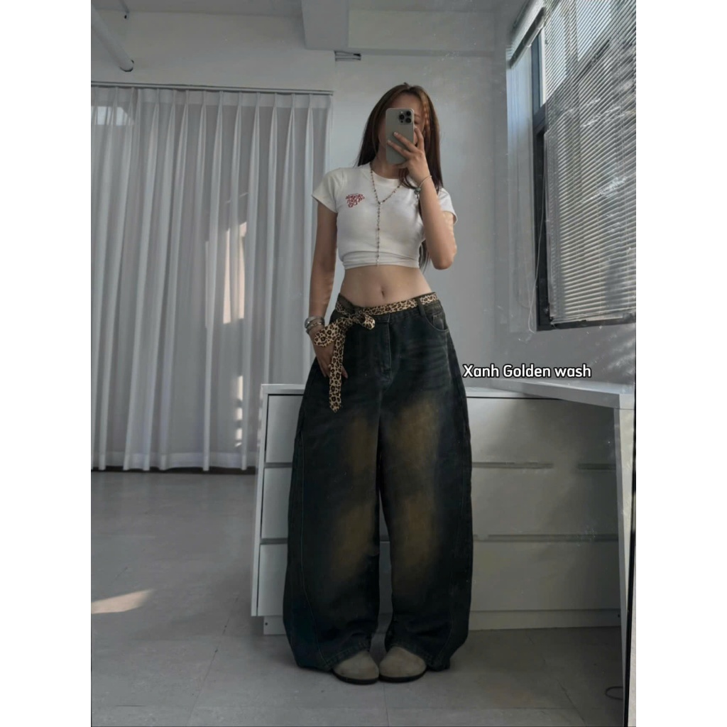 [SẢN PHẨM MỚI] Quần Jeans Ống Cong Basic Balloon Washed Unisex | SSSTore.Aesthetic | BigBuy360 - bigbuy360.vn