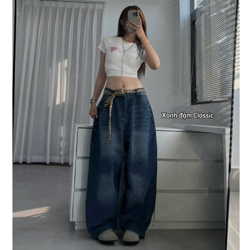 [SẢN PHẨM MỚI] Quần Jeans Ống Cong Basic Balloon Washed Unisex | SSSTore.Aesthetic | BigBuy360 - bigbuy360.vn