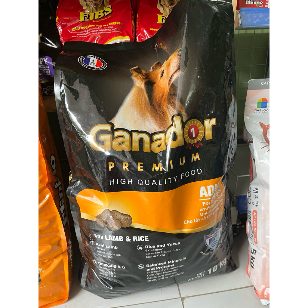 [BAO XÁ 10kg] Thức ăn chó bao xá 10kg Ganador vị Cừu và gạo dùng cho chó trưởng thành