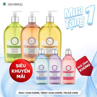 [Mua 1 Tặng 1] Sữa Tắm Elvawell Hương Nước Hoa 500ml - Tặng 1 Sữa Tắm Elvawell 250ml