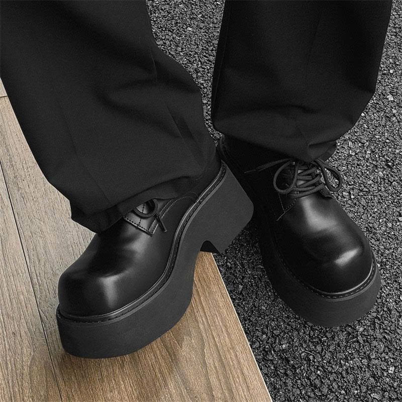 Giày chunky derby đế cao 8cm INICHI G1327 mũi cao thời trang