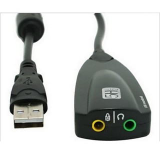 USB Sound dây 5HV2 xịn - Cáp chuyển USB sang cổng Âm thanh 3.5 audio có MIC cao cấp