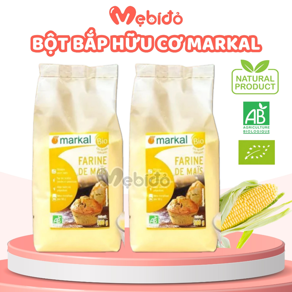 Bột Bắp Hữu Cơ Markal Bột Ngô Làm Bánh Bữa Phụ Cho Bé Ăn Dặm Giàu Dinh Dưỡng Cho Bé - Shop Mẹ Bí Đỏ