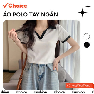 [Choice] Áo Polo Tay Ngắn Trơn Hàn Quốc NH15 Vạt Bầu, Phối Cổ Bẻ Thời Trang