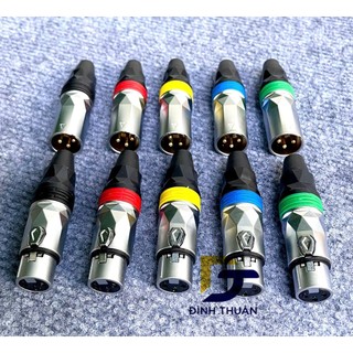 Jack Canon Kim Cương Chân Đồng,Giá 1 chiếc,hàng Đài Loan,hàn dây tín hiệu(XLR-Male,XLR-Female).