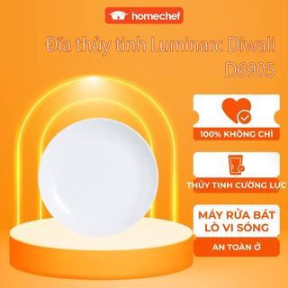 Đĩa dĩa) thủy tinh nông lòng đựng thực phẩm Luminarc Diwali 25cm D6905 | Hàng chính hãng