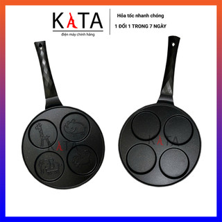  Chảo 4 Ngăn Chống Dính Cao Cấp KATA – Loại Trơn & Hoa Văn – Làm Bánh Pancake Chiên Trứng Nấu Ăn Đa Năng 