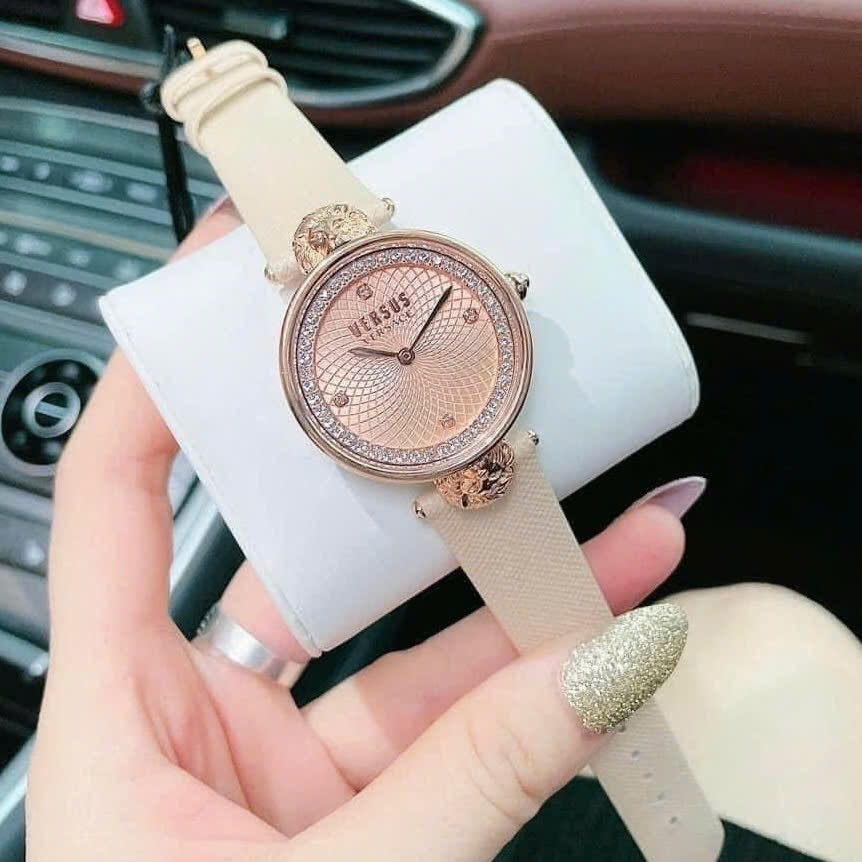 Đồng hồ nữ dây da Versus By Versace Quartz Victoria Harbour VSP333321