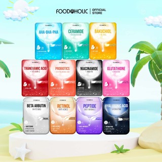  Lucie x Foodaholic - Combo 20 Mặt Nạ Hỗ Trợ Cấp Ẩm Hỗ Trợ Dưỡng Sáng Dành Cho Da Treatment Foodaholic 23ml miếng 