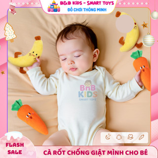 Đồ chơi cà rốt cầm tay chống giật mình gấu bông cầm tay hình trái cây cho trẻ sơ sinh mô phỏng tay mẹ hỗ trợ giấc ngủ