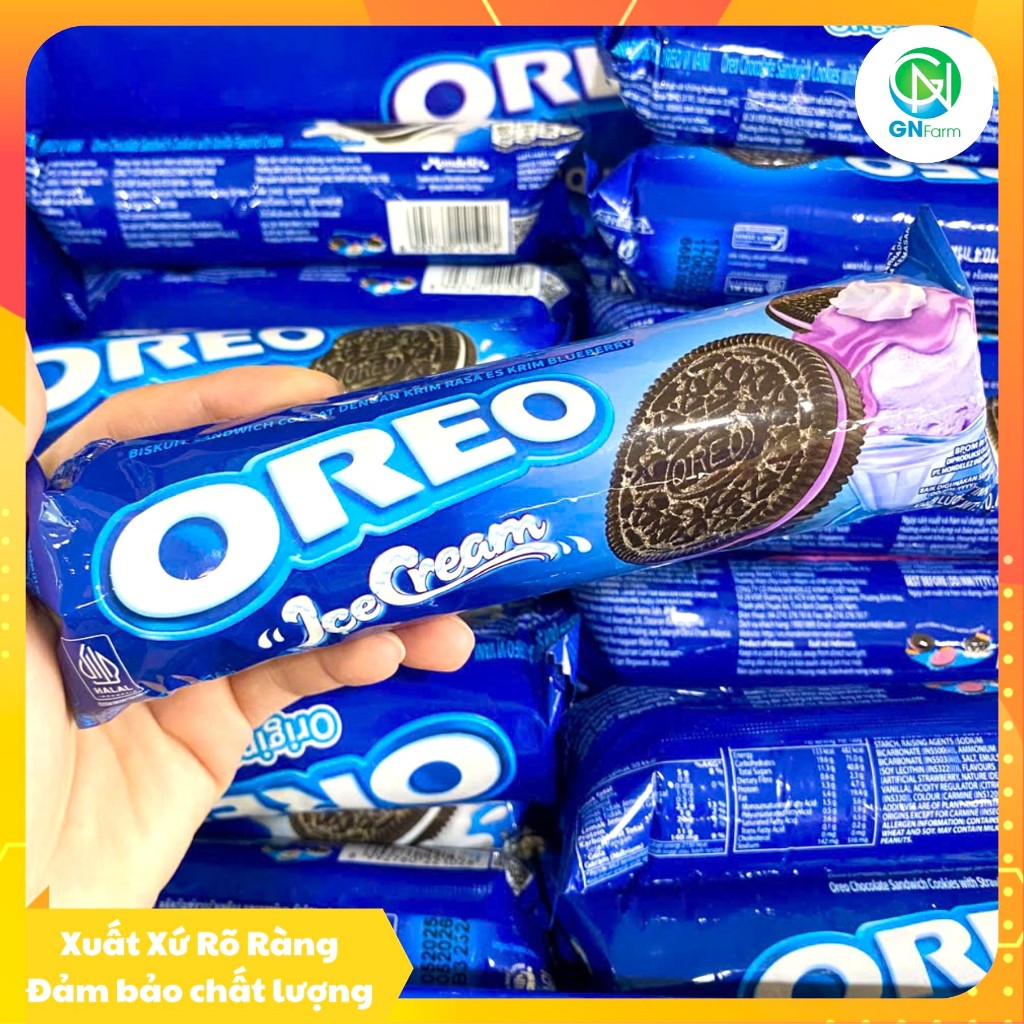 Bánh Quy Ice Cream OREO Bánh Quy Socola Kem Dâu Socola Vani Thơm Ngon Hảo Hạng Ăn Là Thích - Gói 110
