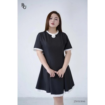Đầm bổ mảnh xòe gấu bèo BIGSIZE (55kg đến 95kg) – 25HSD046 - [BU Bigsize]