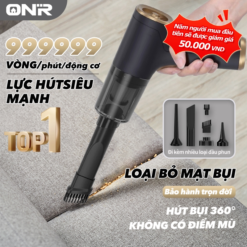 ONR-Máy Hút Bụi Cầm Tay 15KPa, Không Dây, Nhiều Phụ Kiện, Thổi Bụi, Hút Bụi, Đa Năng, Vận Hành Êm Ái