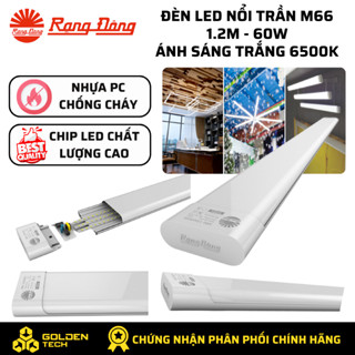 (CHỈ GIAO HỎA TỐC TẠI SÀI GÒN) Đèn LED bán Nguyệt Rạng Đông 60W M66 1.2 mét công suất 60W BẢO HÀNH 3 NĂM ĐỔI MỚI