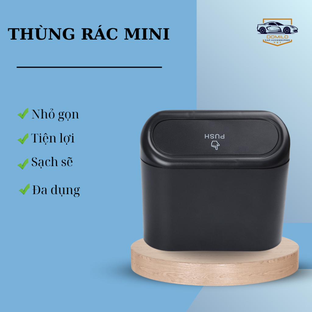Thùng Rác Ô Tô Mini Treo Lưng Ghế, Cánh Cửa, Quạt Gió | Dung Tích 1.5L | Đựng Rác, Đồ Đa Năng