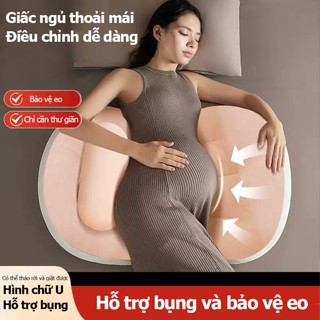Gối Bầu Cánh Tiên Gối Bà Bầu Giảm Đau Lưng, Đỡ Bụng, Ngủ Ngon Có Gối Phụ Điều Chỉnh Size Bụng