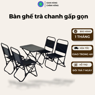 Bộ bàn ghế trà tranh. Bàn chữ nhật. Khung sắt chắc chắn ( Bảo hành 1 tháng)