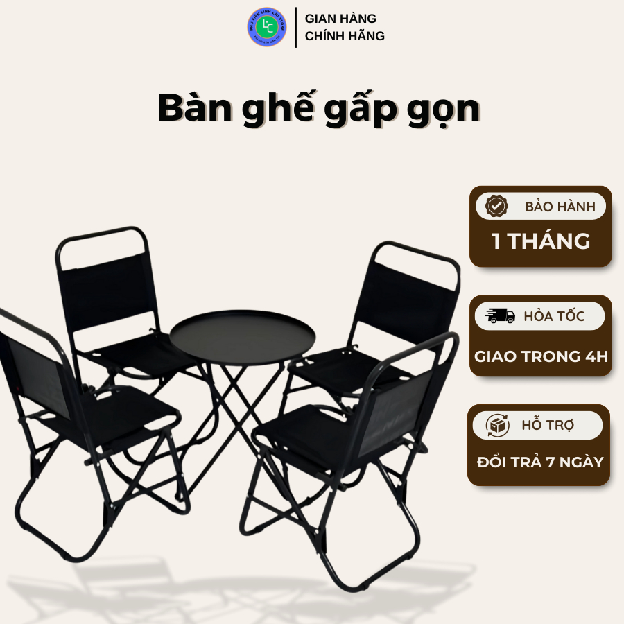 Bộ bàn ghế trà chanh gấp gọn, 1 bàn 2 ghế và 1 bàn 4 ghế. vải dù khung sắt chịu tải 120kg