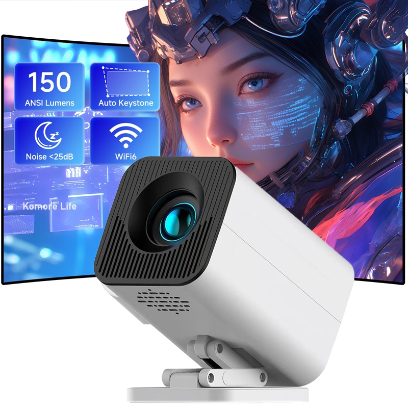 【Hỏa Tốc】Máy chiếu mini cầm tay 11.0 LCD 4K 720P HD màn hình 130 inch, Dual Wifi với Bluetooth Sắc Nét