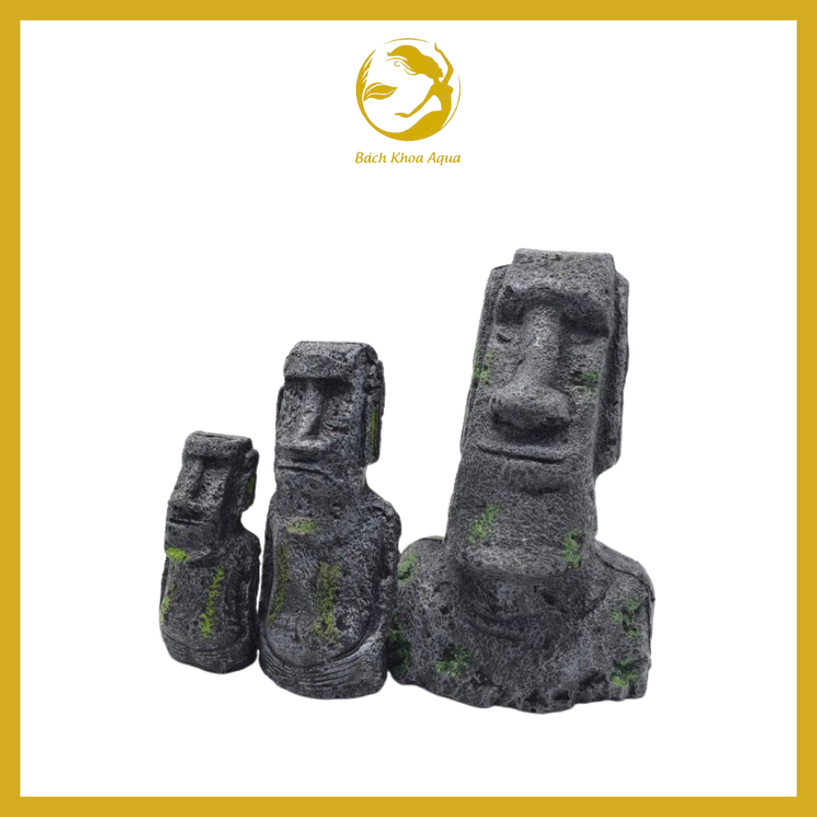 Tượng Moai đảo đa kích thước - trang trí bể cá, bể thủy sinh