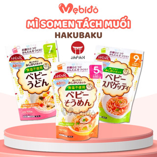 Mì Somen Tách Muối Hakubaku Nhật Cho Bé Ăn Dặm 5M 7M 9M - Shop Me Bi Do