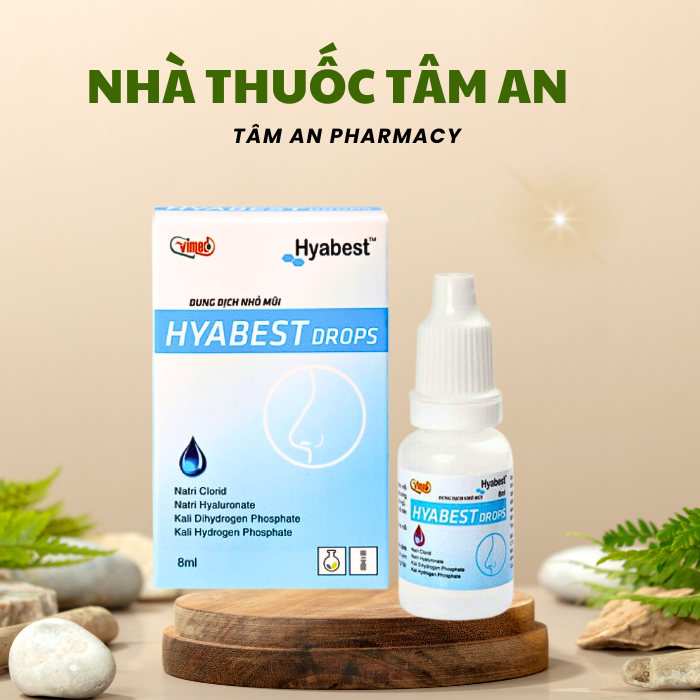 Dung Dịch Nhỏ Mũi Hyabest Drops 8ml – Làm Sạch Mũi, Giảm Nghẹt, Dưỡng Ẩm Khoang Mũi