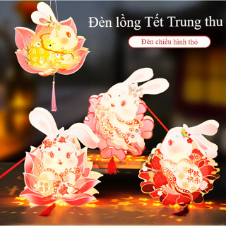 Sanwildly🌺Đèn lồng thỏ tết trung thu Giấy gói quà cho trẻ em Đèn lồng thỏ tết trung thu