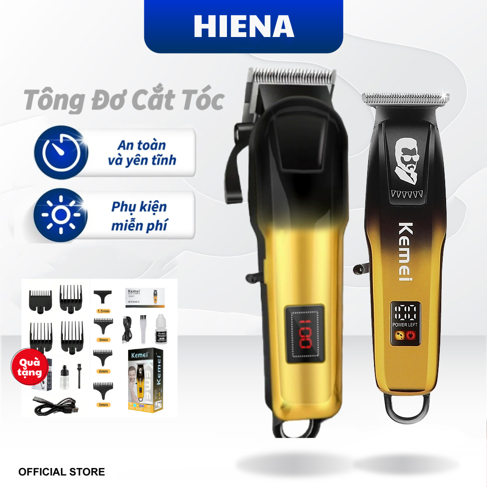 Tông Đơ Cắt Tóc Gia Đình Và Salon Chính Hãng Không Dây,Tông Đơ Hớt Tóc Cho Bé Và Nam Kemei709A 8501