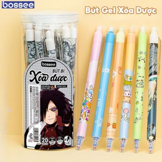Bút Bi Xóa Được Mực Gel, Hộp 20 Bút – Viết Nhanh Ghi Chép – Không Lem, Không Tắc Mực, Bút Cute, Ngòi 0,5mm, Viết Êm