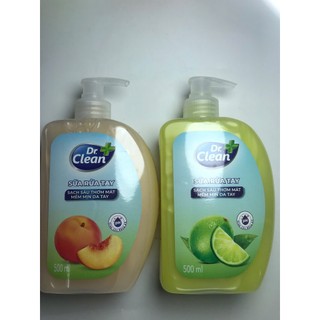 Nước rửa tay Dr.Clean 500ml - 1000ml Chính Hãng ( Bộ 2 Chai Tặng Bàn Chải )