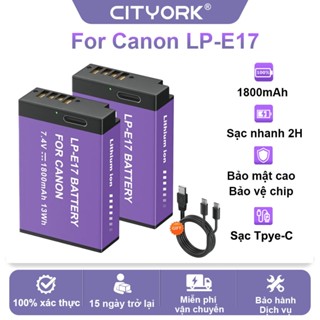 CITYORK Pin LP-E17 1800mAh Sạc Tpye-c Cho Máy Ảnh Canon EOS M3 EOS M5 EOS 750D EOS 760D EOS 800D 77D