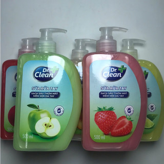Nước rửa tay Dr.Clean 500ml - 1000ml Chính Hãng ( Bọ 2 Chai Tặng Bàn Chải )