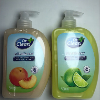 Nước rửa tay Dr.Clean 500ml - 1000ml Chính Hãng ( Bọ 2 Chai Tặng Bàn Chải )