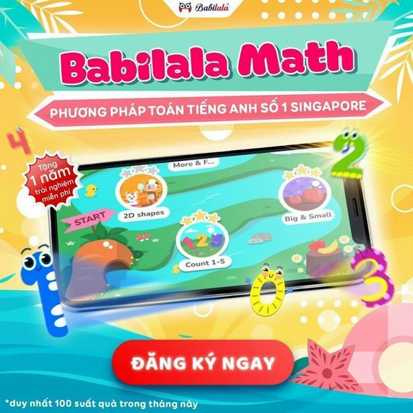 Babilala Math cho bé 3-8 Tuổi ( toán tiếng anh)