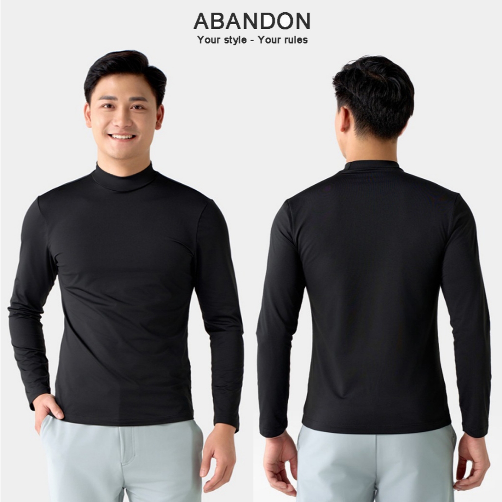 Áo Thun Nam Tay Dài Giữ Nhiệt Cao Cấp Vải Thun Co Giãn 4 Chiều Ấm Áp ABANDON N