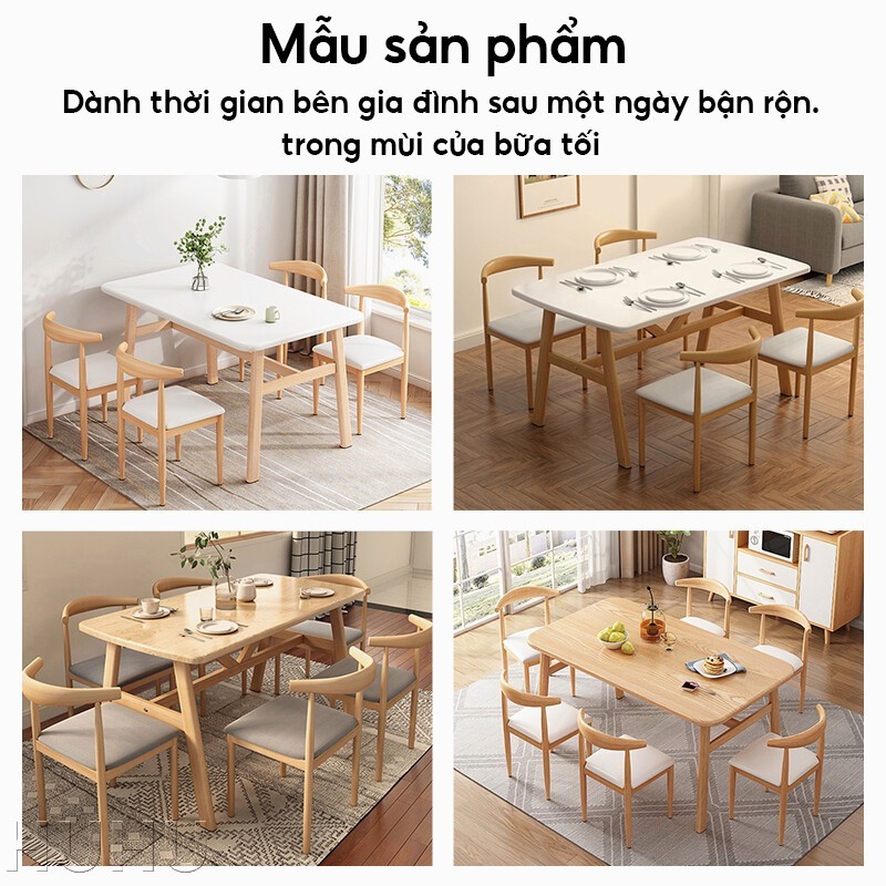 HUHU Bàn ăn giả gỗ nguyên Phù hợp cho gia đình và nhà hàng chắc chắn và bền bỉ Nhiều kích cỡ | BigBuy360 - bigbuy360.vn