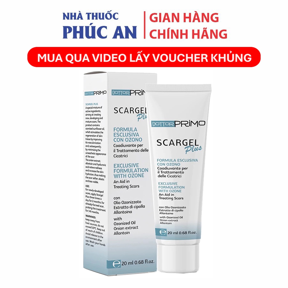 Kem hỗ trợ làm mờ sẹo DottorPrimo Scargel Plus tuýp 10 - 20ml dùng được khi vết thương còn ướt