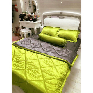 Bộ ga gối phi lụa không mền size 1.6x2m, nệm dày 10-15cm ( phối màu) inbox