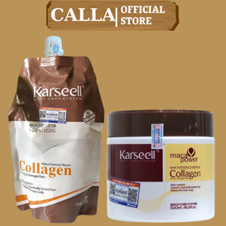 Kem Hấp Ủ Tóc Collagen KARSEELL 500ML Phục Hồi Tóc Hư Tổn Siêu Mềm Mượt Hương Nước Hoa Dạng Túi