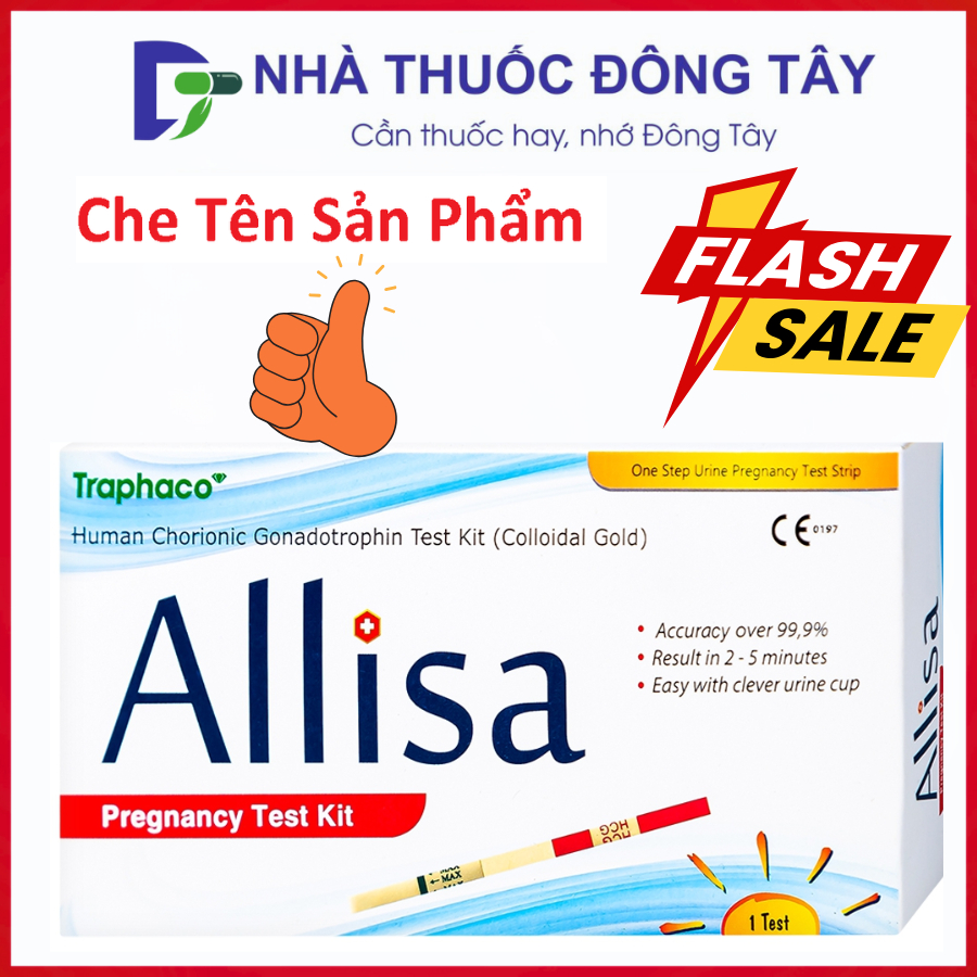 Combo Que Thử Thai ALLISA Chính Hãng – Que Thử Thai Sớm, Phát Hiện Thai Sau 7 – 10 Ngày  (Hộp 1 que)