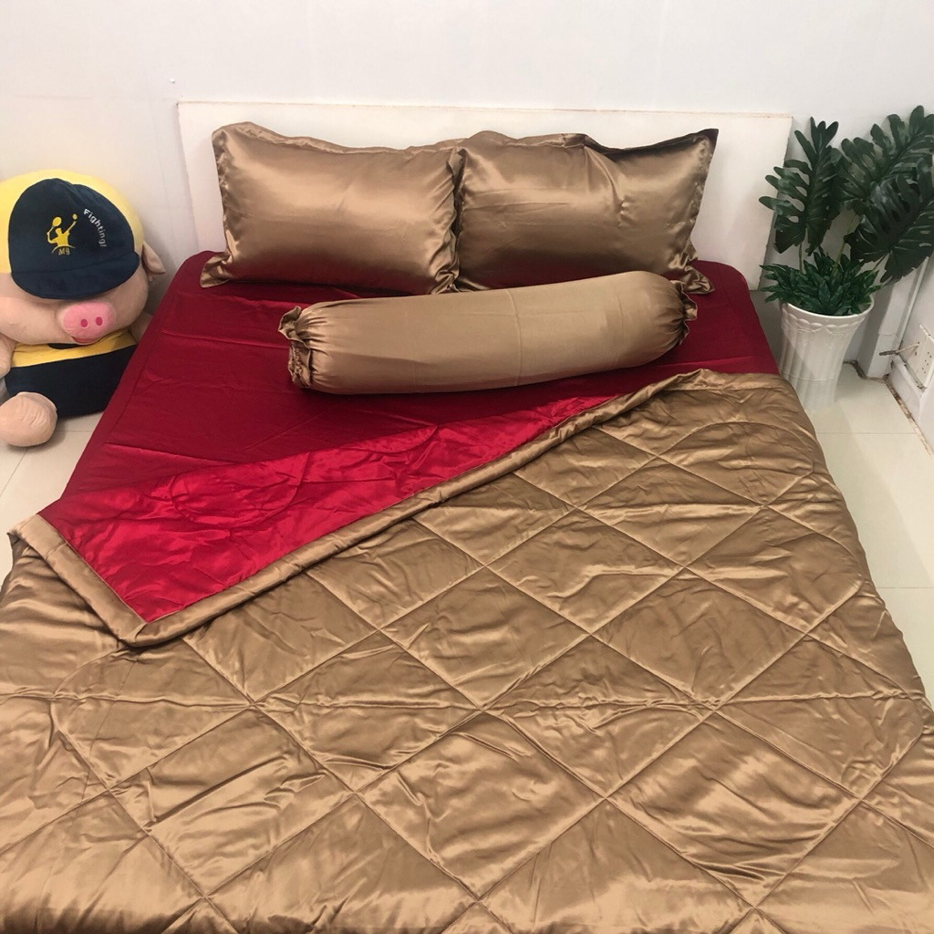 Mền lẻ phi lụa kích thước 2,2x2m( mền phối 2 mặt 2 màu khác nhau)