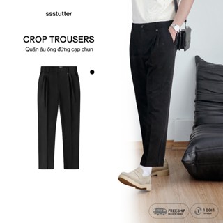 Quần âu ống đứng nam dáng cropped SSSTUTTER xếp li có móc khoen đỉa tôn dáng linh hoạt đi làm đi chơi SSS. CROP TROUSERS